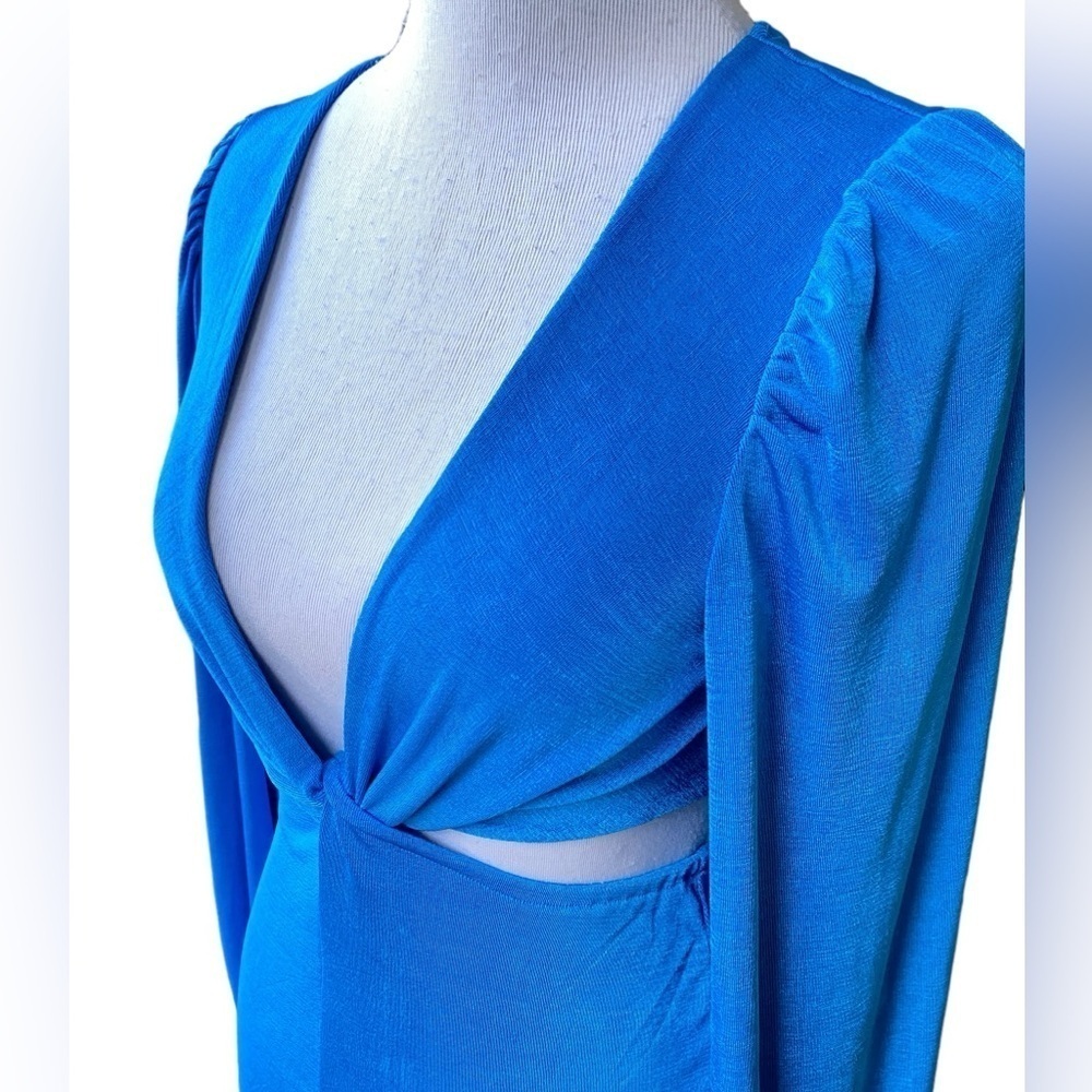 Princess Polly Women's Size 8 Blue Long Sleeve Cut Out Party Dress  New with Tag - Picture 2 of 16